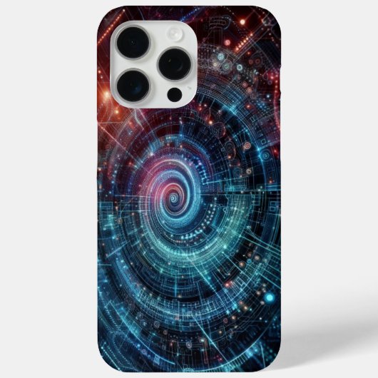 サイバーマトリックス:ネオンマトリックステーマ Case-Mate iPhoneケース (裏面)