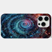 サイバーマトリックス:ネオンマトリックステーマ Case-Mate iPhoneケース (裏面 (横))