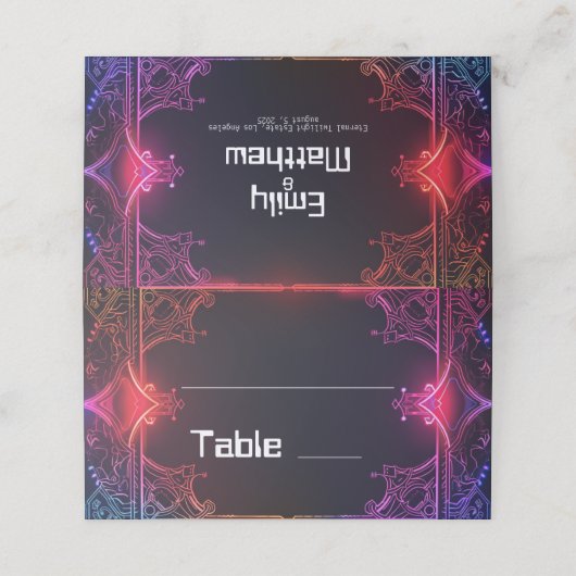 サイバー中世融合結婚の プレイスカード (外部開封)