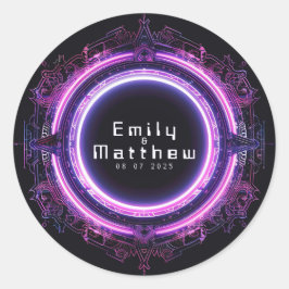 サイバー中世融合結婚の ラウンドシール