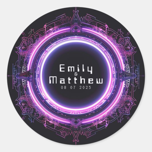 サイバー中世融合結婚の ラウンドシール (正面)