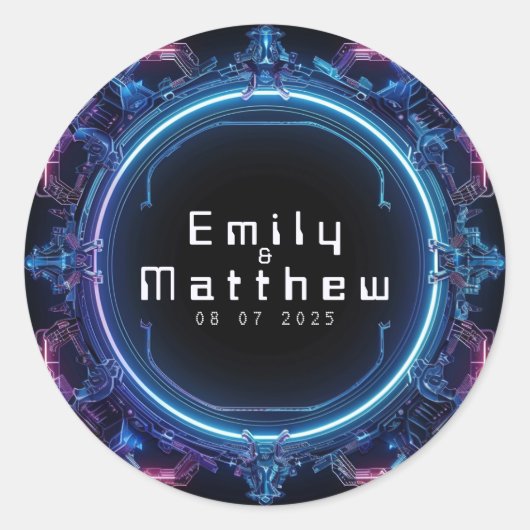 サイバー中世融合結婚の ラウンドシール (正面)