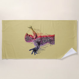 サイバー人間 ビーチタオル