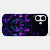 サイバー和風ネオン狐面 Case-Mate iPhoneケース (裏面 (横))