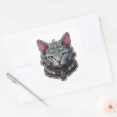 サイバー子猫の好奇心 スクエアシール (封筒)