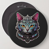 サイバー子猫の好奇心 缶バッジ (正面&裏面)