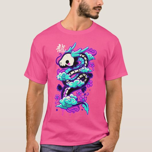 サイバー幽霊ドラゴン Tシャツ (正面)