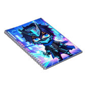 サイバー忍者クロニクル – 未来的なアニメノート ノートブック (右側)