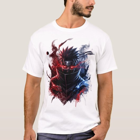 サイバー忍者影: 電気の目ストライクTシャツ Tシャツ (正面)