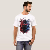 サイバー忍者影: 電気の目ストライクTシャツ Tシャツ (正面フル)