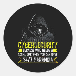 サイバー戦士のホワイトハッカーと倫理的ハッカー ラウンドシール