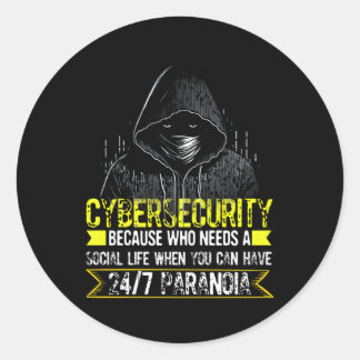 サイバー戦士のホワイトハッカーと倫理的ハッカー ラウンドシール