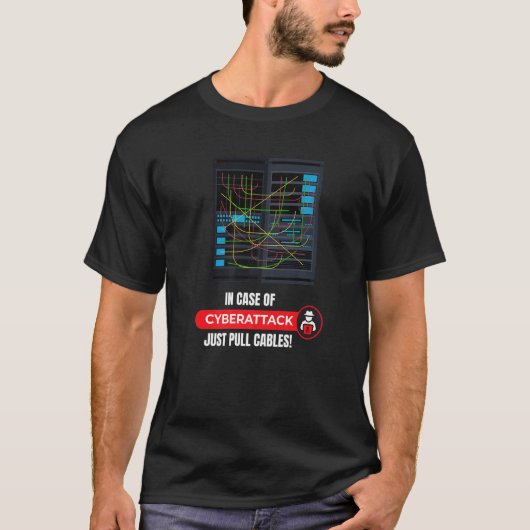 サイバー攻撃の場合Iハッカー・コードがPrをハッキング Tシャツ (正面)