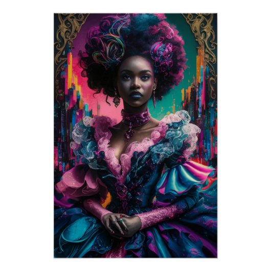 サイバー新しいアフリカ系アメリカ人美しいポスター ポスター (正面)