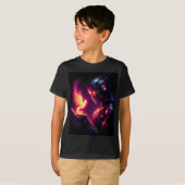 サイバー未来ロボットフェニックス火の精神 Tシャツ (正面フル)