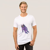 サイバー犬宇宙飛行士Tシャツ トライブレンドＴシャツ (正面全面)