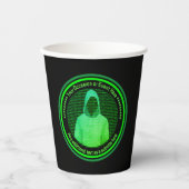 サイバー犯罪者のコンピュータカスタムハッカー – イベント文字 紙コップ (正面)