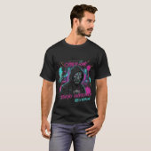 サイバー鬼とロボット猫の頭|ネオ東京ヴェイパーウェーブ Tシャツ (正面フル)