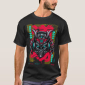 サイバー鬼マスク - 和風テクウェア ゴールドエディション Tシャツ (正面)