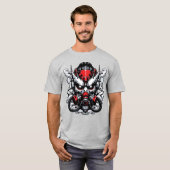 サイバー鬼:スモークウォリアーマスク Tシャツ (正面フル)