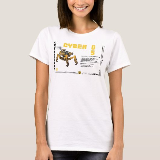サイバー05メッキロボットデザイン Tシャツ (正面)