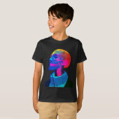 サイバー・スカル - 未来の人体アート Tシャツ (正面フル)