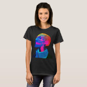 サイバー・スカル - 未来の解剖学アート Tシャツ (正面フル)
