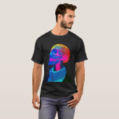 サイバー・スカル - 未来の解剖学アート Tシャツ (正面フル)