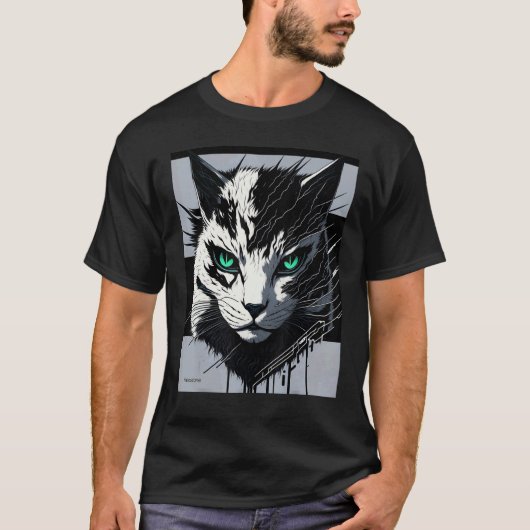 サイバー・デジタル・キャット ver 1 tシャツ (正面)