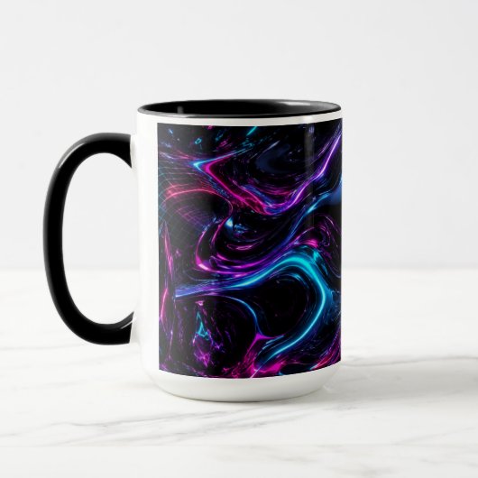 サイバー ネオン 黒曜石 モーニング コーヒー マグ 審美 (左)