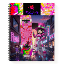 サイバー ピンク ロボット & スケートボード