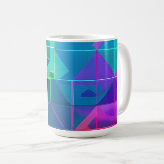 サイバー・ラティス：光のスペクトル コーヒーマグカップ (正面右)