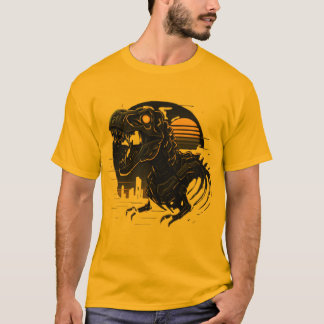 サイバー・レックス・ネオン・スケルトン・ヴィンテージTシャツ Tシャツ
