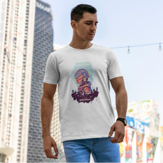 サイバーUrban Sci Fiロボット Tシャツ