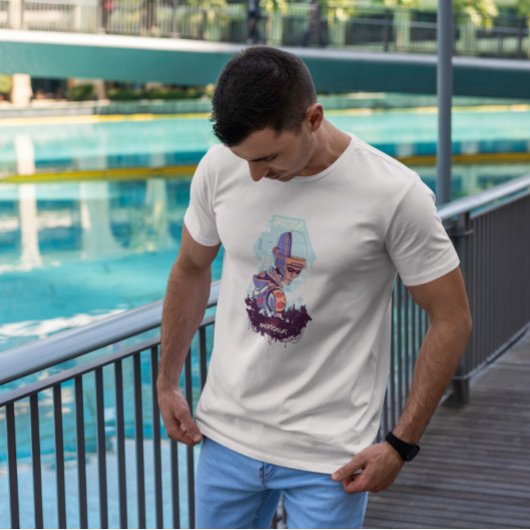 サイバーUrban Sci Fi悪ロボット Tシャツ