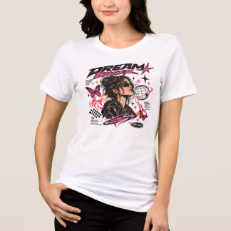 サイバーY2KドリームビッグストリートウェアグラフィックTシャツエッジー トライブレンドTシャツ
