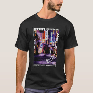 サイバ日本のパンク東京ストリートウェア美学ゲーム Tシャツ