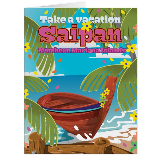 サイパン島の旅行ポスター (正面)
