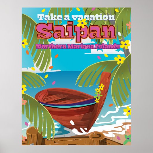 サイパン島の旅行ポスター ポスター (正面)