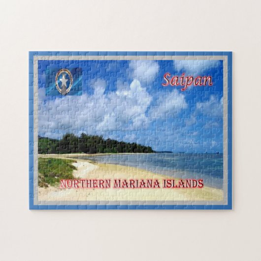 サイパン – 北マリアナ諸島 – タナパグビーチ ジグソーパズル (横)