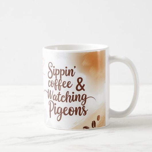 サイピンのコーヒーとハトのマグを見る コーヒーマグカップ (右)