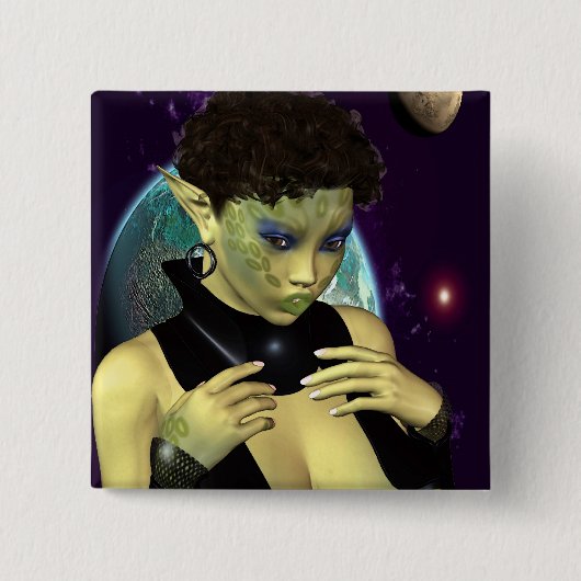 サイファイの宇宙モデル 缶バッジ (正面)