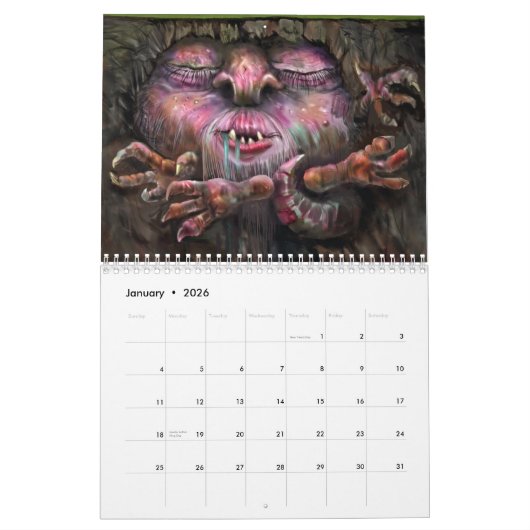 サイファイ/ファンタジー カレンダー (1月 2026)