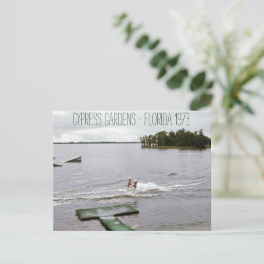 サイプレスガーデンズウォータースキショーインスパイアヴィンテージ ポストカード (スタンド正面)