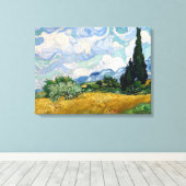 サイプレスキャンバス付き小麦畑 キャンバスプリント (インサイチュ (ウッドフロア))