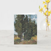 サイプレスツリーズバイヴァンゴッホ カード (黄色い花)