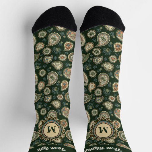 サイプレスペイズリー柄ソックス ソックス (上部)