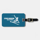 サイプレスマウンテンブリティッシュコロンビアスキーヤー ラゲッジタグ (正面横)