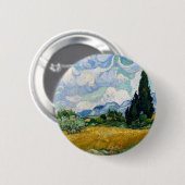 サイプレス付き小麦畑ボタン 缶バッジ (正面&裏面)