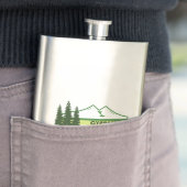 サイプレス地方パークグリーンストライプ フラスク (インサイチュ)